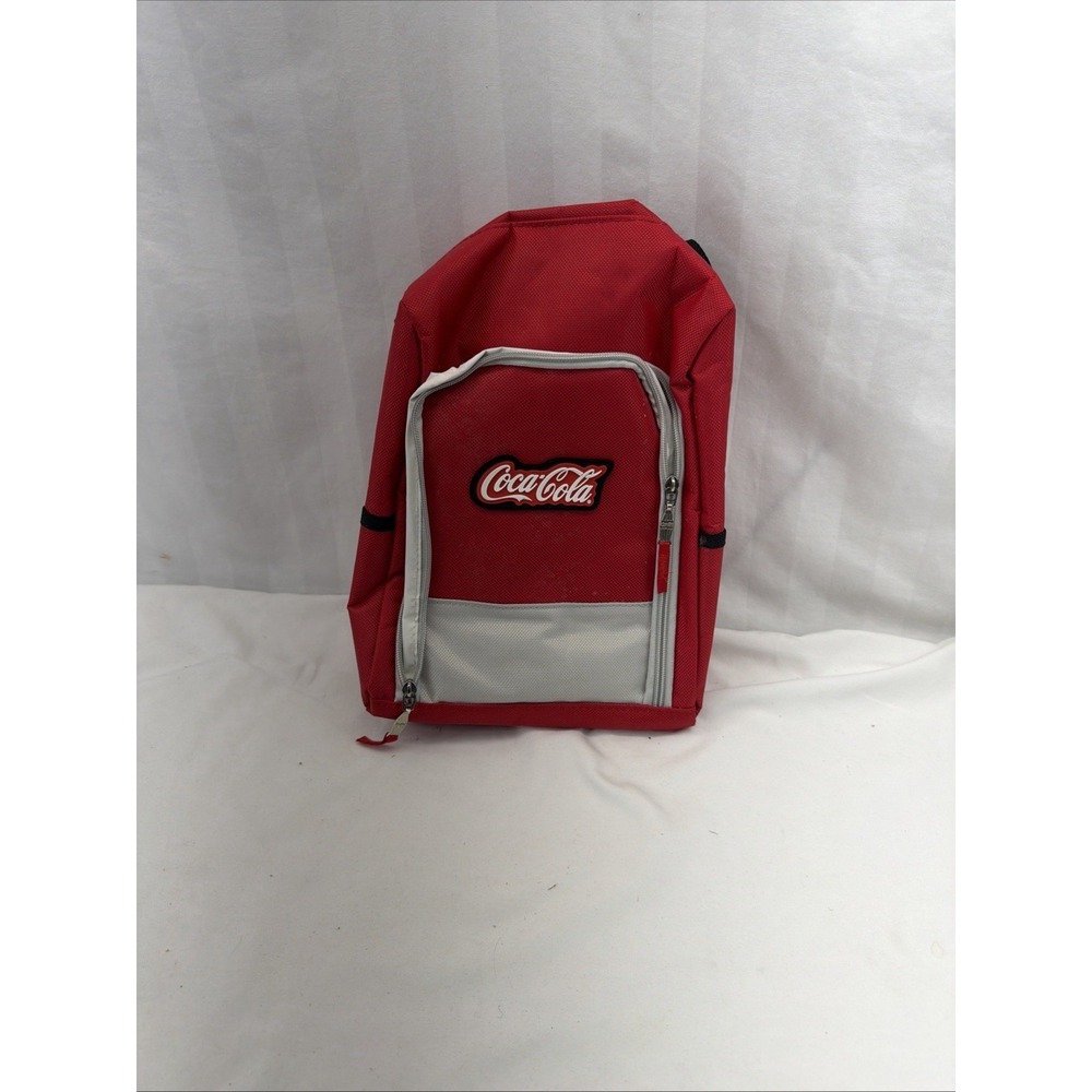 Coca Cola Cooler Bag Soft Sided Insulated Bottle Shaped Zipper Pulls